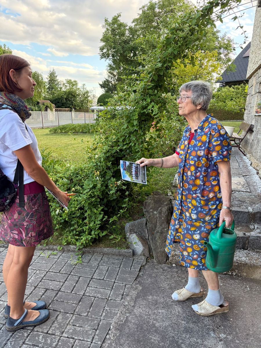 Rozhovor s občankou u branky