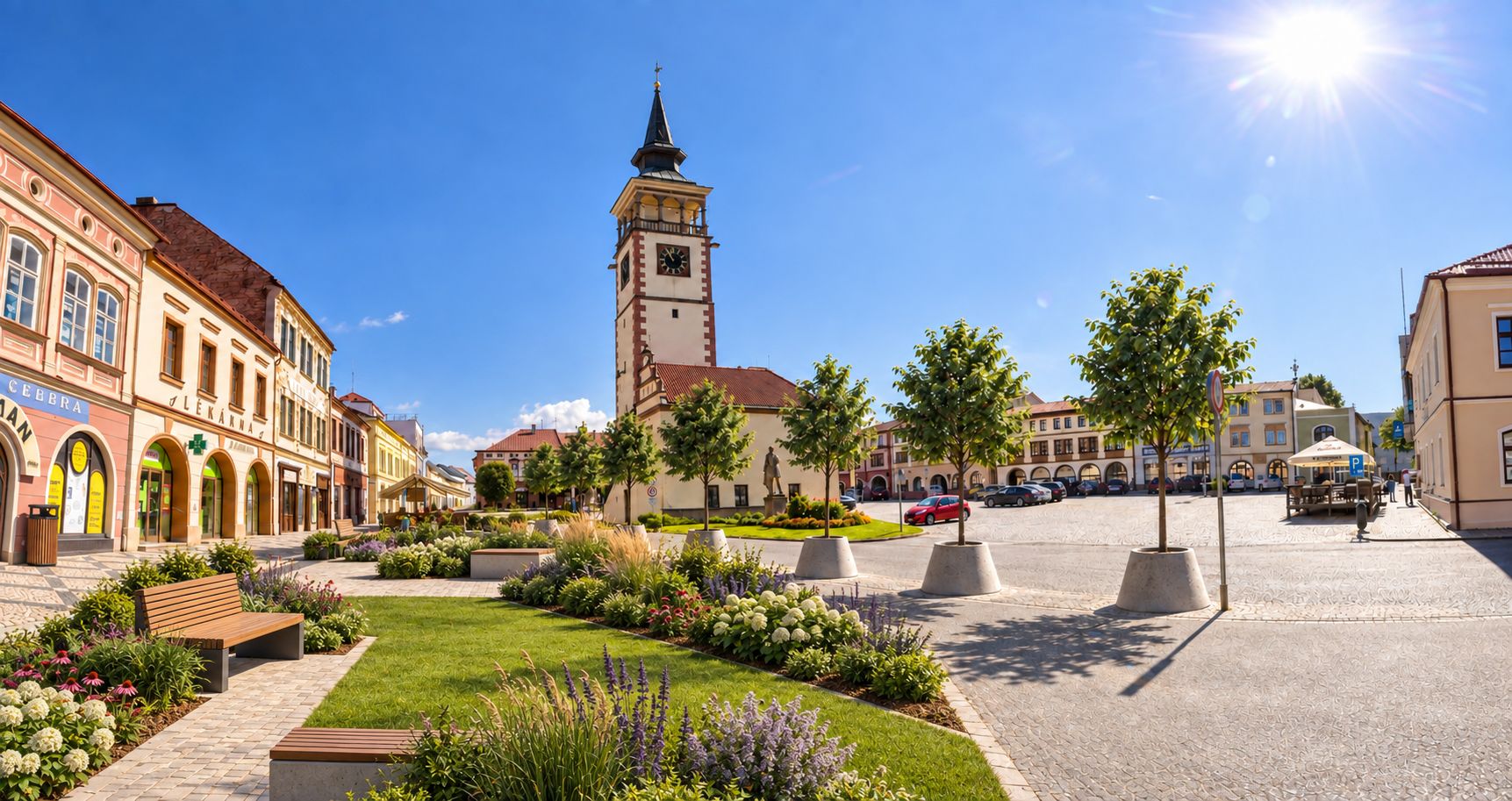 Náměstí se zelení – koncepční vizualizace